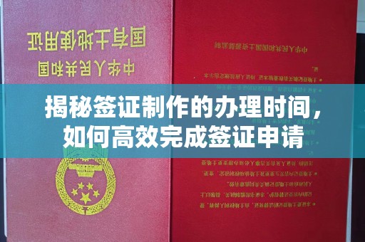 小金揭秘签证制作的办理时间，如何高效完成签证申请