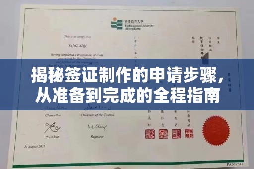 小金揭秘签证制作的申请步骤，从准备到完成的全程指南