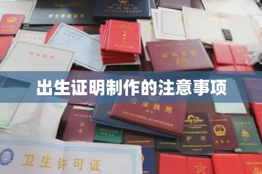 小金出生证明制作的注意事项