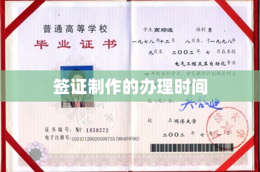 小金签证制作的办理时间