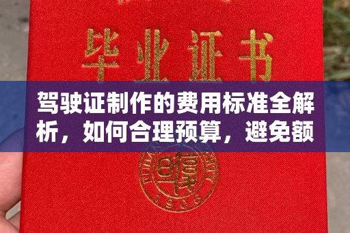 小金驾驶证制作的费用标准全解析，如何合理预算，避免额外支出